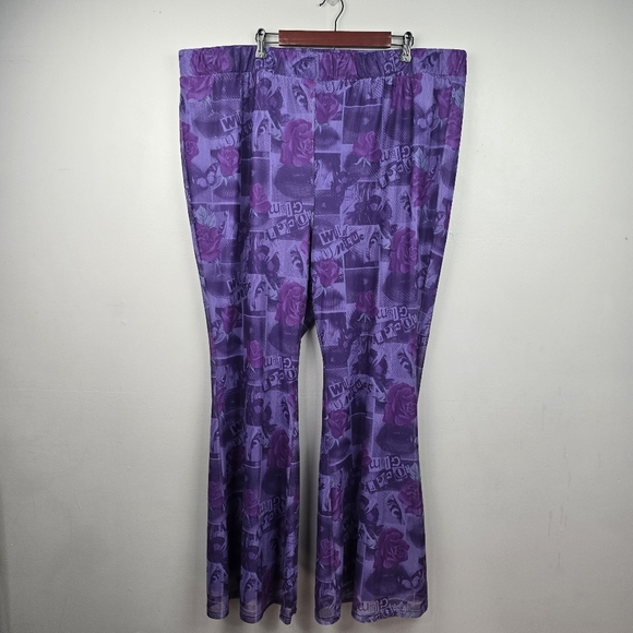 TORRID‎ Betsey Johnson Mesh Flare Pull-On Pants Purple Women Plus Size 5X - Picture 3 of 15